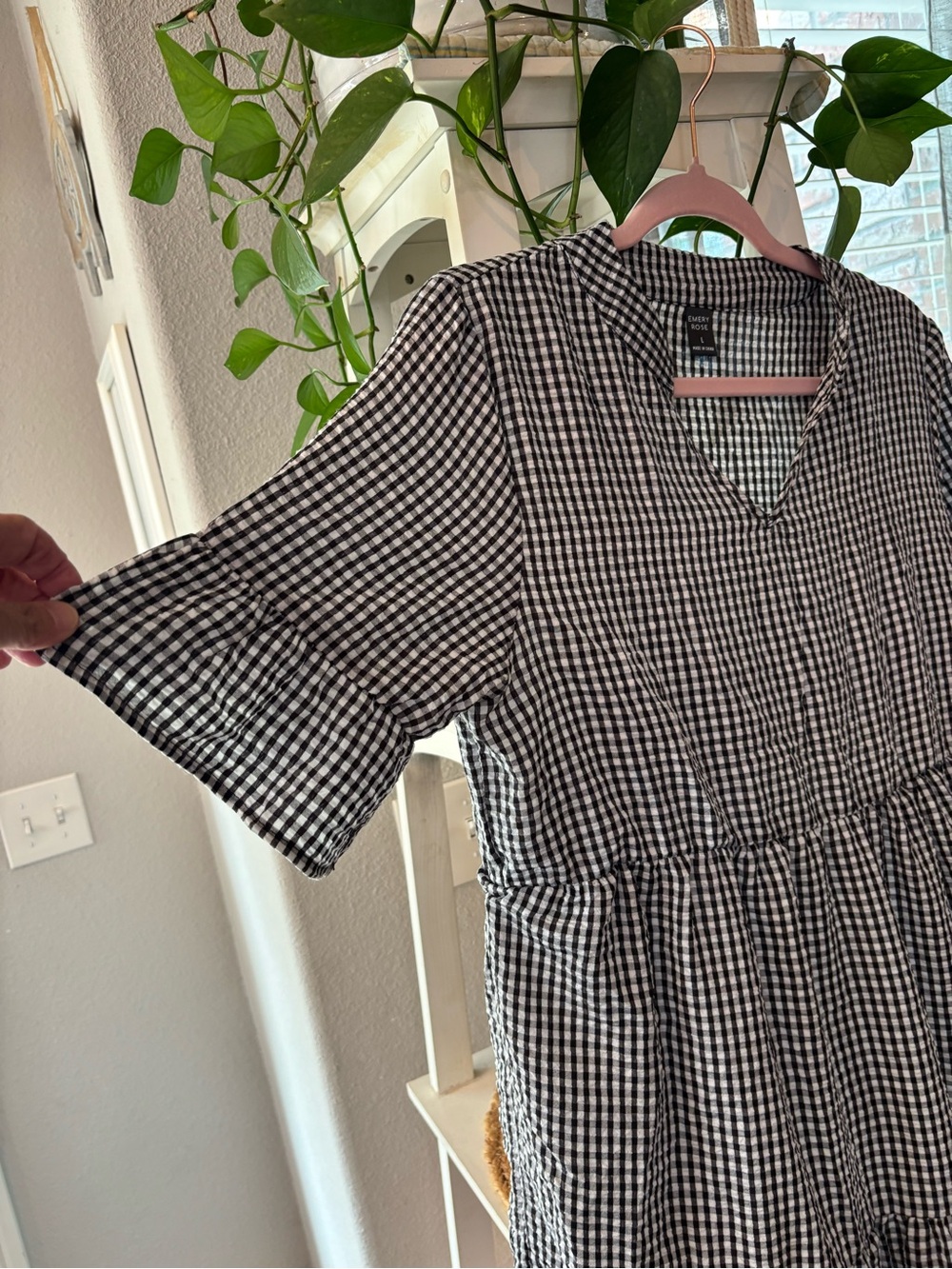 Black & White Gingham Tiered Maxi Dress - Women - Picture 2 of 5